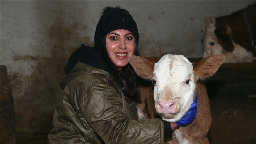 Kars'ta Girişimci Kadın Devlet Desteğiyle Hayvan Çiftliğini Büyütüyor