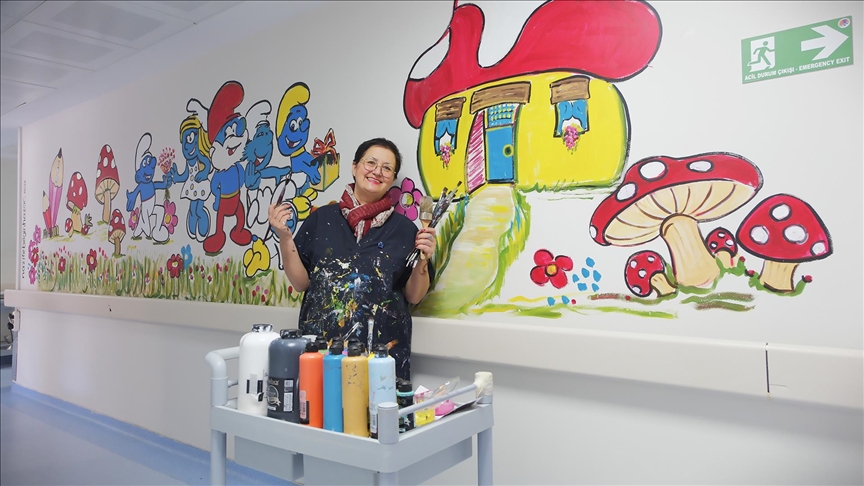 Hastane Duvarları Çocuklar İçin Sanatla Canlandı