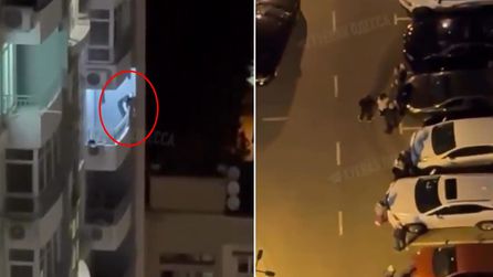 Rusya'da 20 katlı binada yasak aşk kaçışı paniği