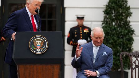 Kral Charles ve Trump Beyaz Saray'da karşılandı