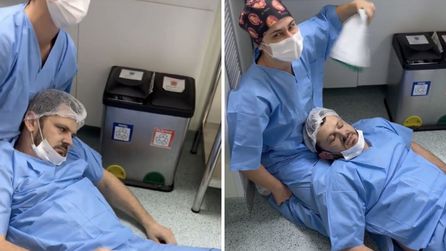 Brezilyalı baba doğumda bayıldı, sosyal medyada gündem oldu