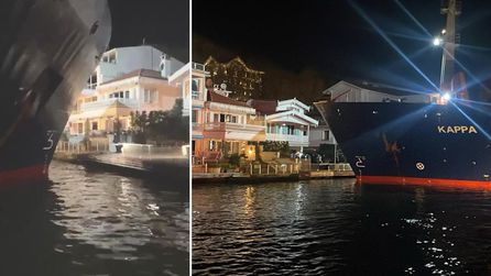 İstanbul Boğazı'nda konteyner gemisi karaya oturdu