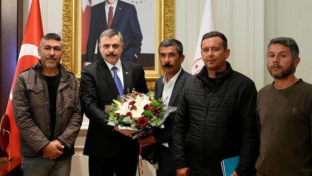 Maden işçileri eylem sonrası Bakan Çiftçi'yi ziyaret etti