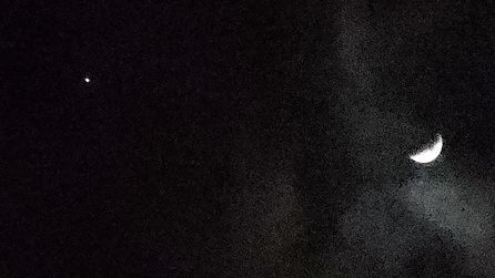 Van'da Ay ve Jüpiter'in Nadir Görüntüsü Gökyüzünde Belirdi