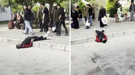 Adana'da Uyuşturucu Bağımlısı Bir Kişi Otobüs Durağında Yattı