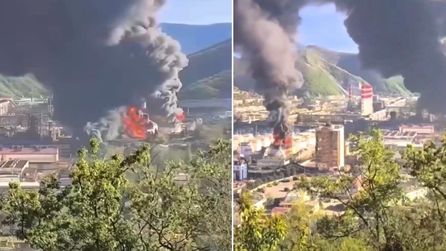 Ukrayna, Tuapse'deki petrol rafinerisini hedef aldı ve yangın çıktı