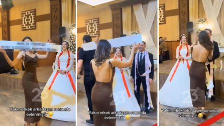 Düğününde pankart açan kadın sosyal medyada gündem oldu
