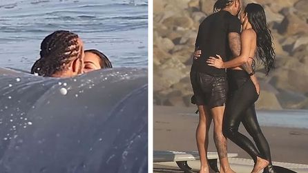 Kim Kardashian ve Lewis Hamilton Malibu'da Sörf Yaptı