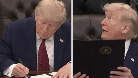 Trump Beyaz Saray'da imza töreni düzenledi, esprileriyle dikkat çekti