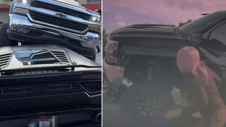 Florida'da Pikap, Park Halindeki Lamborghini'yi Ezdi