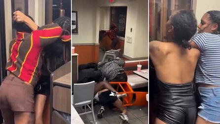 Teksas'ta Hamburger Restoranında Kadınlar Arasında Kavga Çıktı