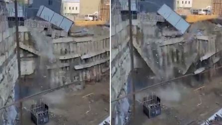 Fenerbahçe Stadyumu yakınlarındaki inşaatta istinat duvarı çöktü