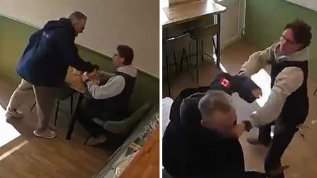 Bolton'daki kafede bıçaklı saldırı güvenlik kameralarına yansıdı