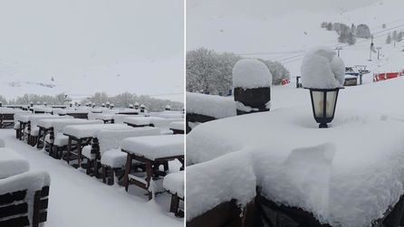 Uludağ'da Nisan sonunda kar kalınlığı 1 metreye ulaştı