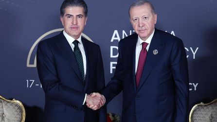 Cumhurbaşkanı Erdoğan, Neçirvan Barzani ile Antalya'da görüştü
