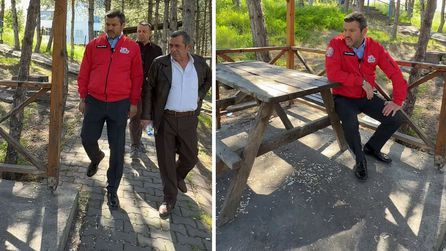 Karabük Belediye Başkanı parkta temizlik sorununa dikkat çekti