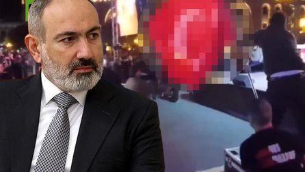 Ermenistan'da Türk bayrağına saldırı, Paşinyan'dan sert tepki