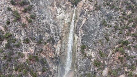 Su Uçuran Şelalesi yağışlarla yeniden akmaya başladı