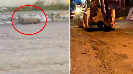 İGDAŞ ekipleri kazı sırasında havan topu mermisi buldu