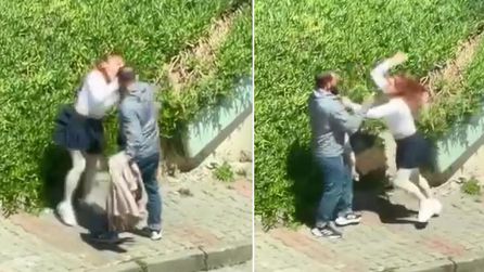 Maltepe'de Kadına Yönelik Şiddet Olayı Kameralara Yansıdı