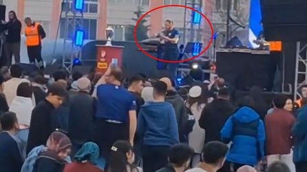 Fenerbahçe anonsçusu Kütahyaspor kutlamalarında sahne aldı