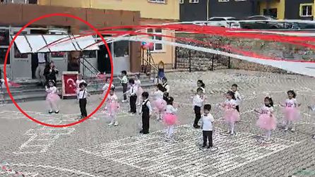 Melikgazi'de Anaokulu Etkinliğinde Tabela Devrildi