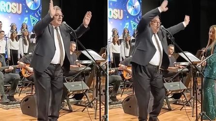 Zonguldak'ta okul müdürü Barış Manço şarkısını öğrencileriyle seslendirdi