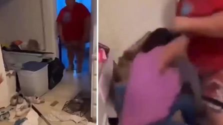 12 yaşındaki çocuk evde annesine saldırdı, görüntüler sosyal medyada yayıldı