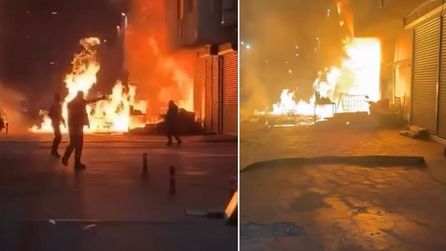 Başakşehir'de parfüm üretim tesisinde yangın çıktı, çok sayıda dükkan etkilendi