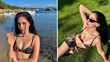 Cemre Baysel yaz sezonunu Ege'de bikinili pozlarla başlattı