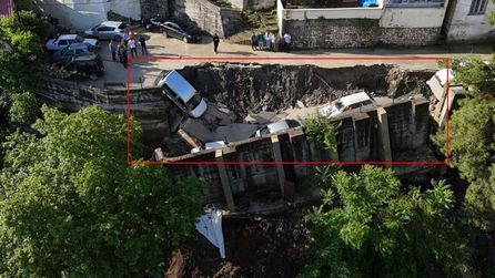 Hatay'da Şiddetli Yağışlar Yol Çökmelerine ve Heyelana Neden Oldu
