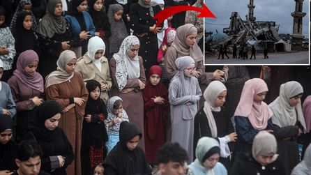 Gazze'de Kurban Bayramı namazı enkazlar arasında kılındı