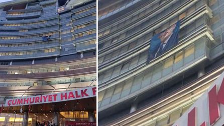 Ankara'da CHP Genel Merkezi önünde kalabalık toplandı