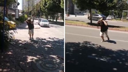 Antalya'da bir turist kargaların saldırısına uğradı