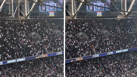 Beşiktaş taraftarları Trabzonspor maçında protesto gerçekleştirdi