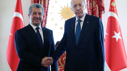 Cumhurbaşkanı Erdoğan, IKBY Başbakanı Mesrur Barzani ile bir araya geldi