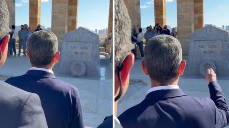 Özgür Özel, Anıtkabir'de İnönü'nün kabrini ziyaret etti