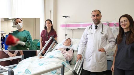 Sivas'ta 7.7 kilo ağırlığında kitle başarılı bir operasyonla alındı