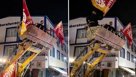 Galatasaray şampiyonluğu kutlamasında polis müdahale etti