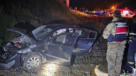 Kozluk'ta direksiyon hakimiyetinin kaybolması sonucu kaza meydana geldi