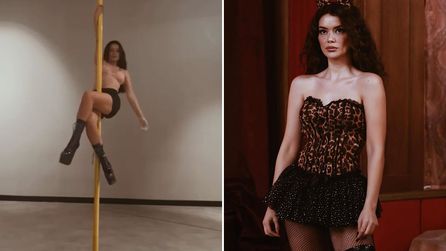 Seray Kaya yeni filmi için direk dansı eğitimi aldı