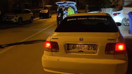 Bolu'da Trafik Denetimi Sırasında Araç Sürücüsü Kaçtı