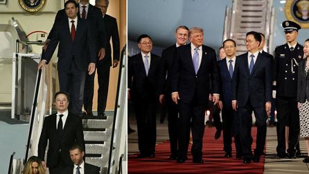 Trump, Pekin'de Çin ile görüşmeler için 8,5 yıl aradan sonra ziyaret etti