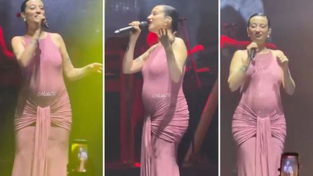 Melike Şahin hamilelik sürecine rağmen konser vermeye devam ediyor