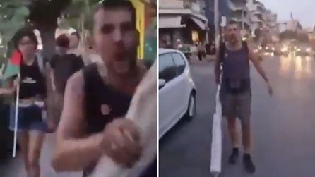 Yunanistan'da İsrail askerlerine karşı protesto düzenlendi
