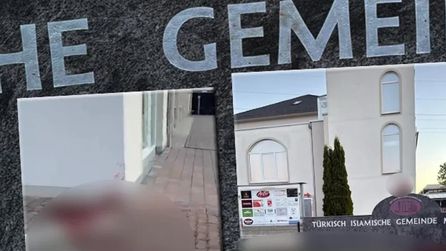 Almanya'da camiye saldırı: Kanlı giriş ve domuz başı yerleştirildi