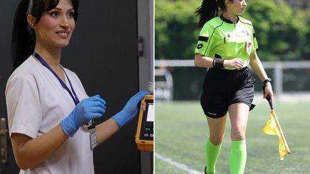 Zonguldak'ta hemşirelik öğrencisi Zehra Güngör futbol hakemi olarak çalışıyor