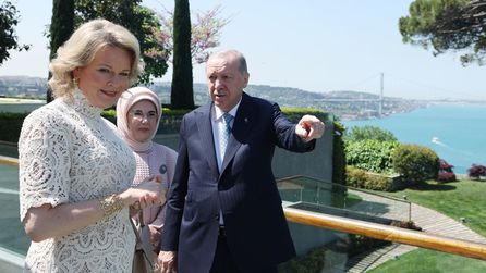 Belçika Kraliçesi Mathilde Türkiye'de Cumhurbaşkanı Erdoğan ile görüştü