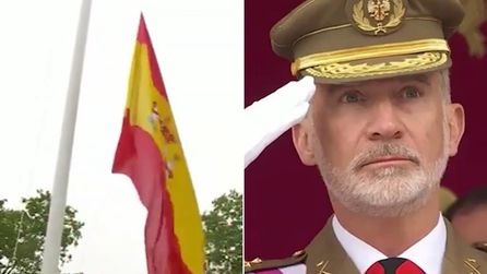 İspanya'da askeri geçitte bayrak düştü, Kral yerinden kıpırdayamadı