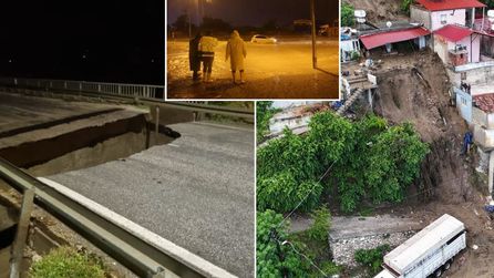 Hatay'da şiddetli yağışlar sonucu heyelan meydana geldi